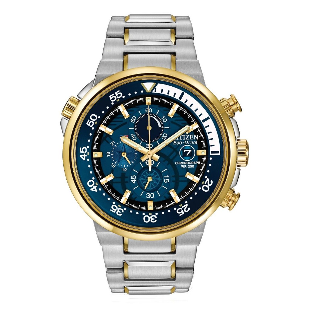 Citizen Eco Mens Gold 46mm Watch Brand New
